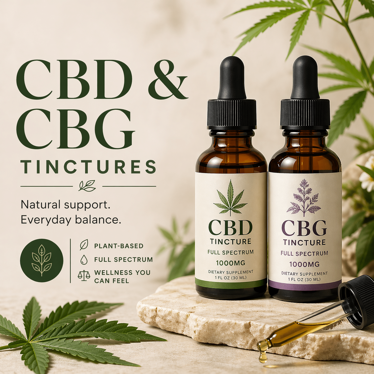 CBD + CBG Tinctures: Dosing That Actually Works